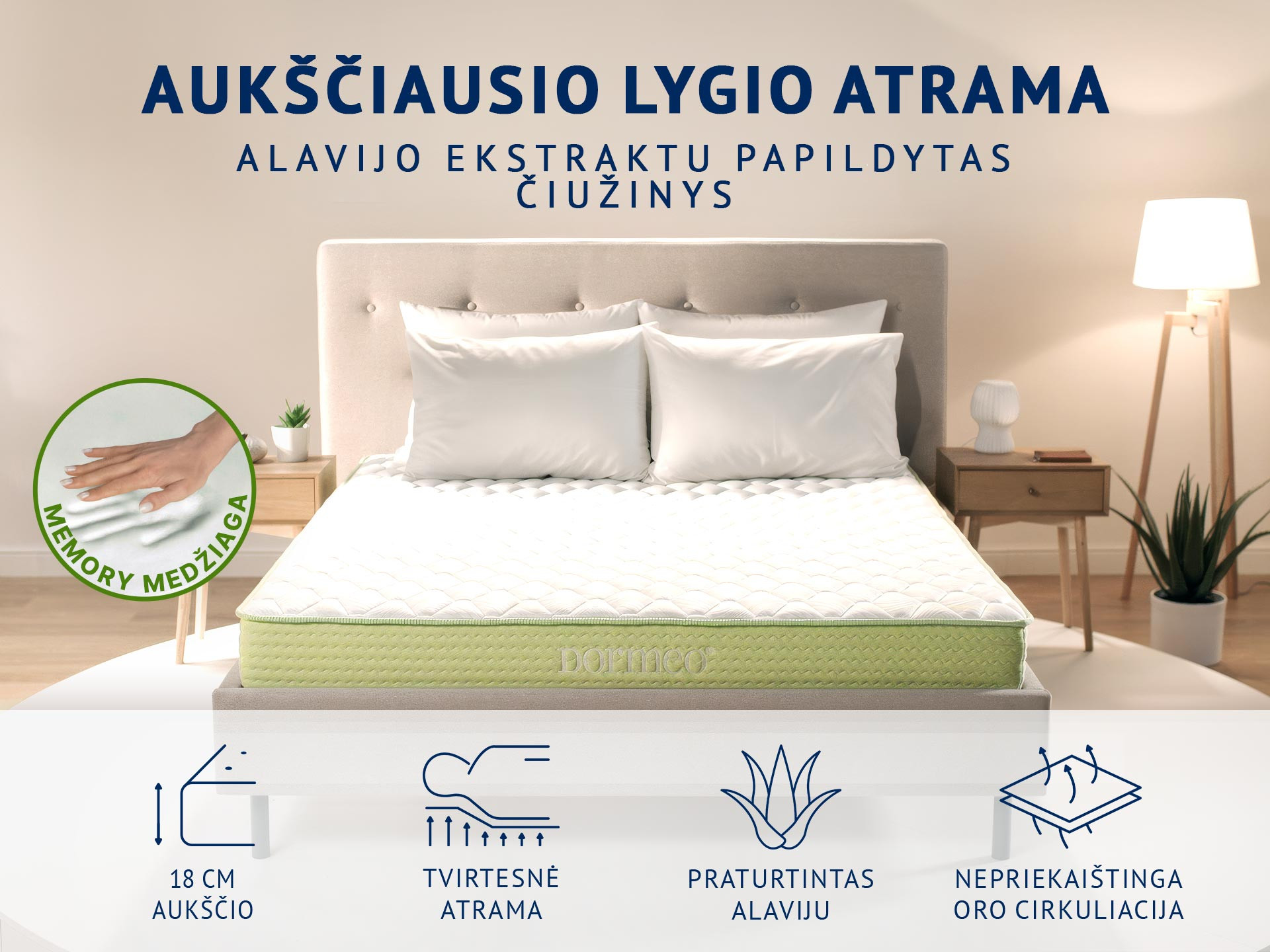 Dormeo Aloe Vera+ Memory čiužinys