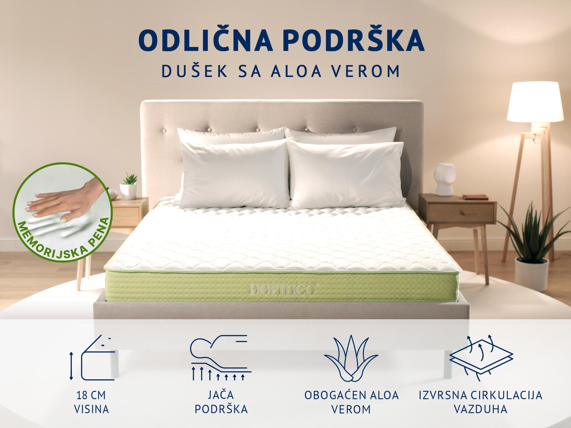 Dušek Dormeo Aloe Vera+ Memory