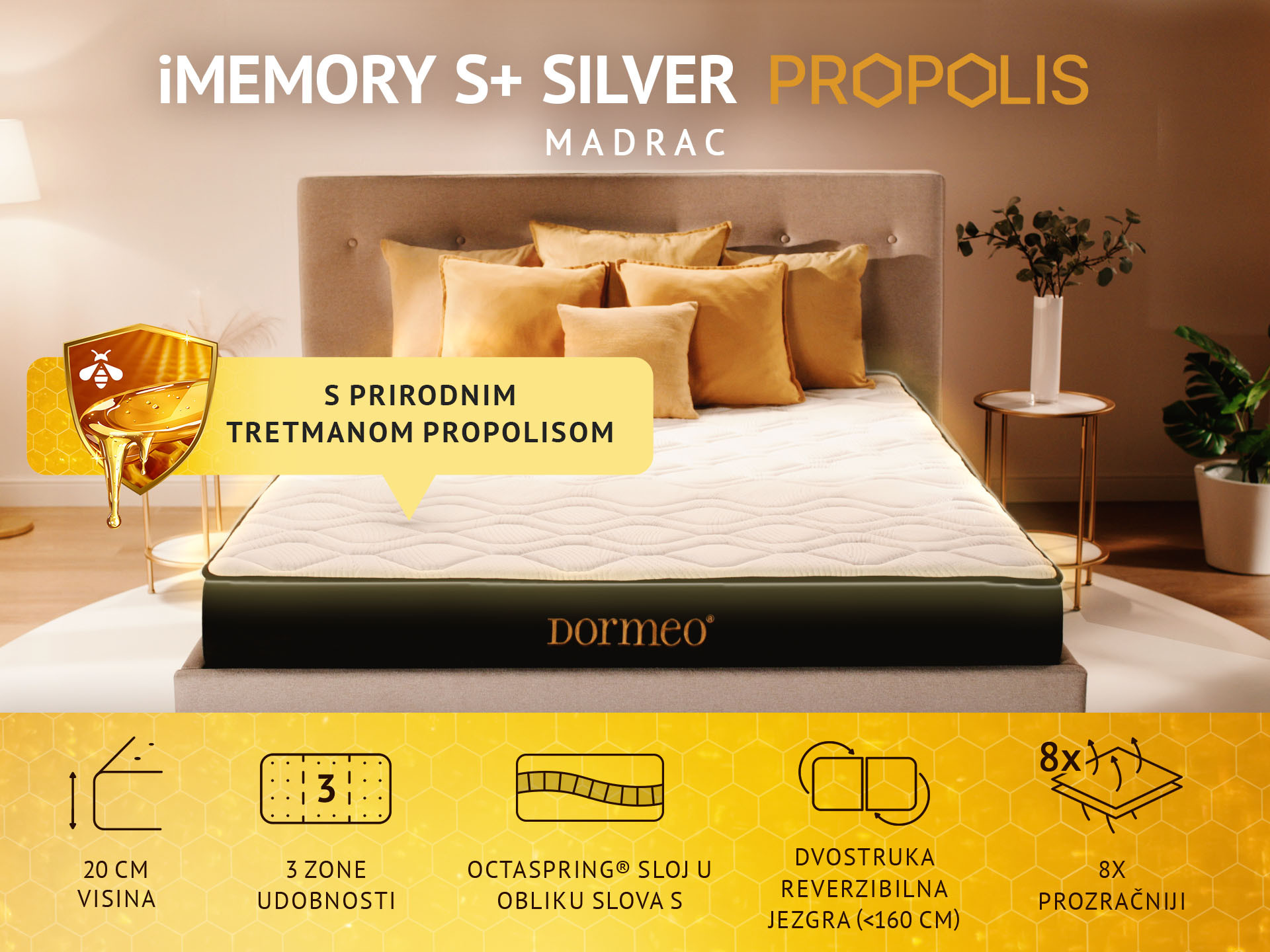 Madrac Dormeo iMemory S+ Silver Propolis