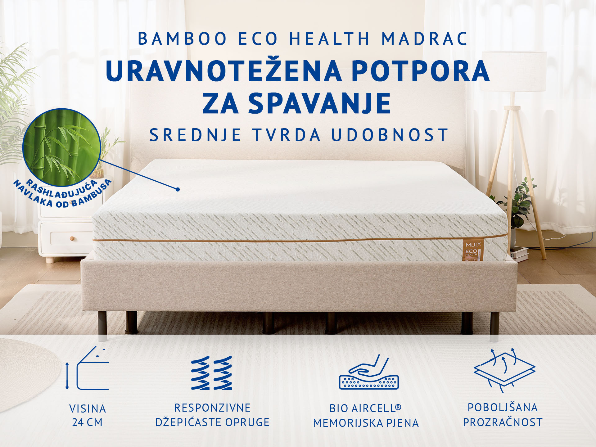 Madrac Mlily Bamboo Eco Health
