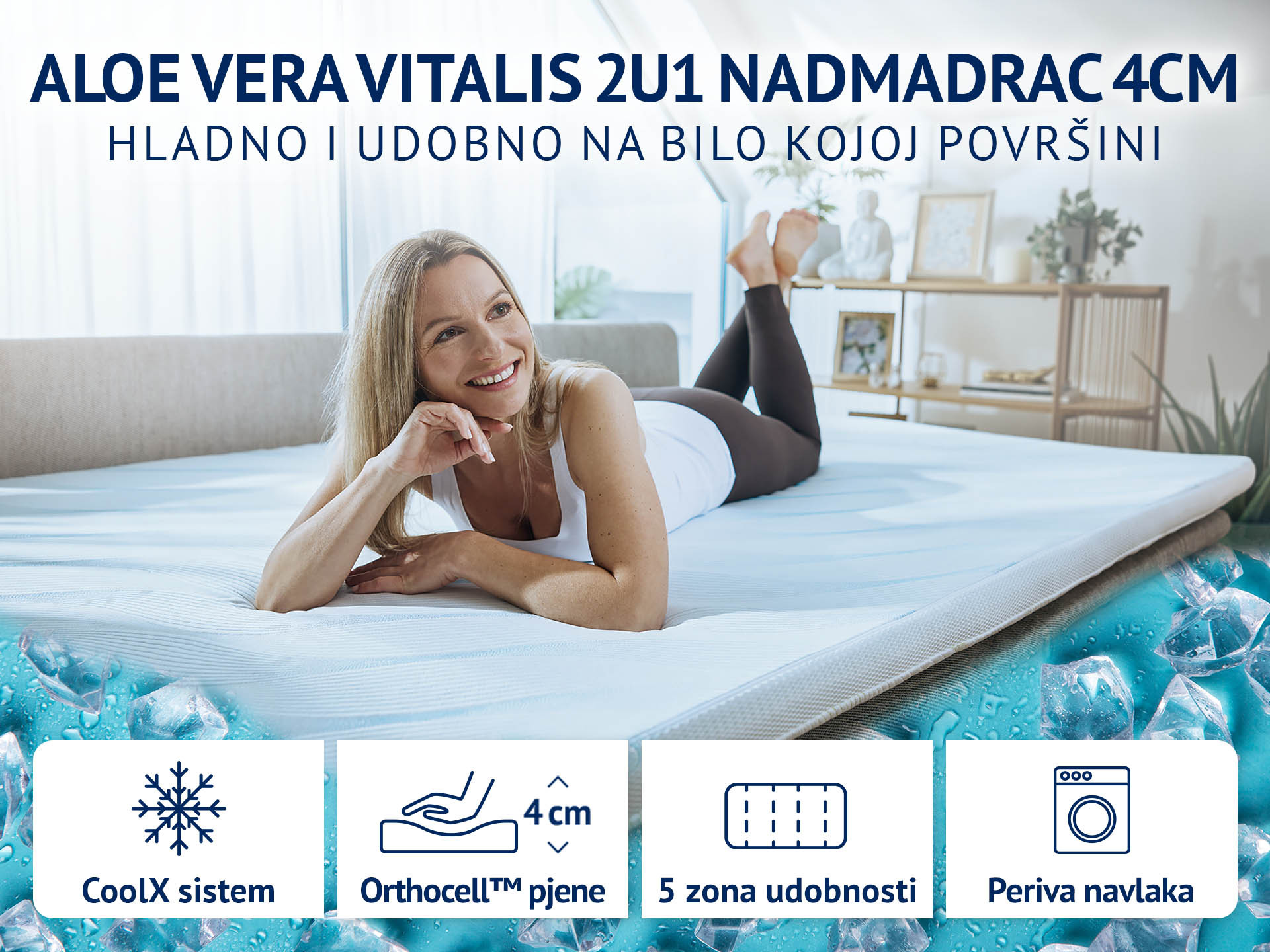 Dormeo Aloe Vera Vitalis 2in1 Nadmadrac 4 cm
