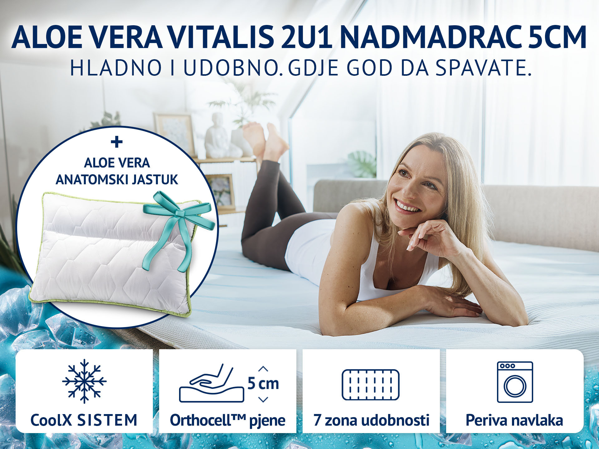Dormeo Aloe Vera Vitalis 2in1 Nadmadrac 5 cm