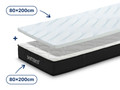Komplektas: Dormeo iMemory S+ Silver čiužinio 80x200 cm ir Dormeo Aloe Vera Vitalis 2in1 antčiužinio komplektas 80x200 cm