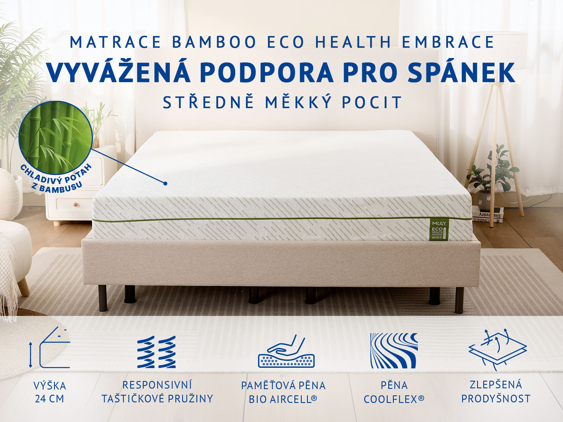 Matrace Mlily Bamboo Eco Health Embrace