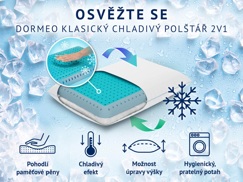 DORMEO 2V1 CHLADICÍ POLŠTÁŘ CLASSIC