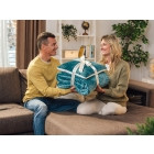 KOC I PODUSZKA WARM HUG TURKUSOWY OMBRE