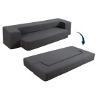 Sofa-materac 2w1 ciemnoszara