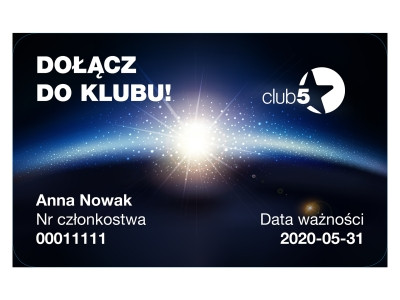 Karta członkowska Club 5* Exclusive