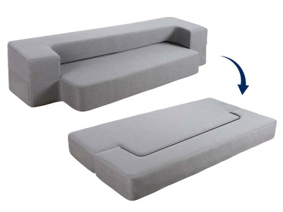 Sofa-materac 2w1 jasnoszara