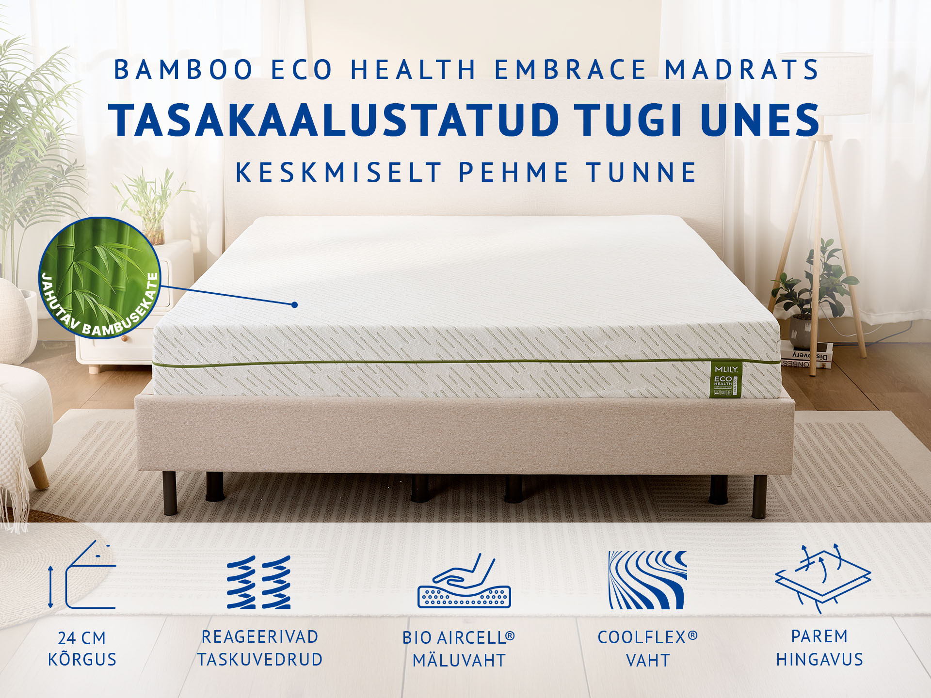 Madrats Mlily Bamboo Eco Health Embrace