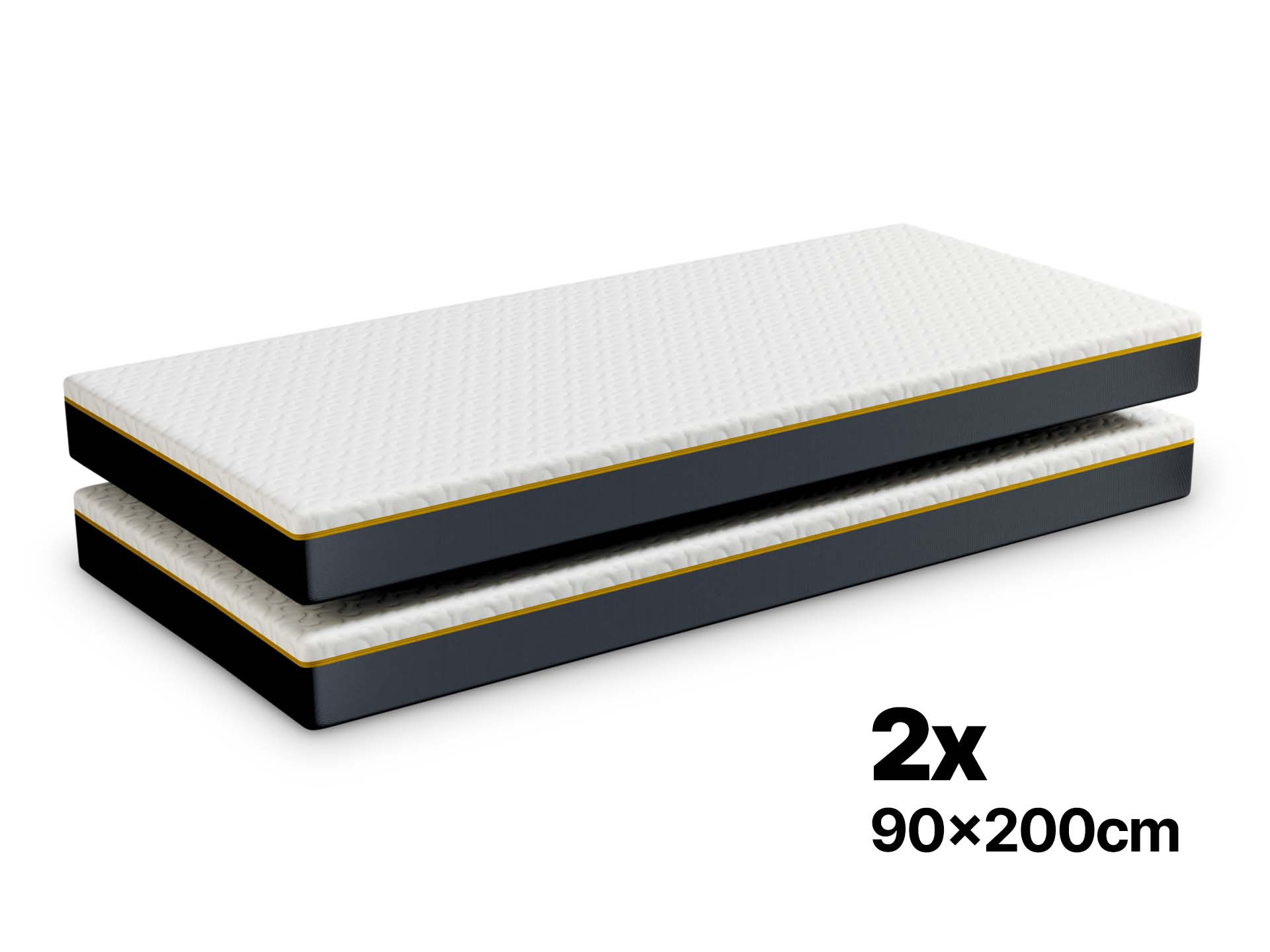 2x 90x200 cm matrace Dormeo Essential 16 cm. Středně tvrdá, pěna Ecocell®