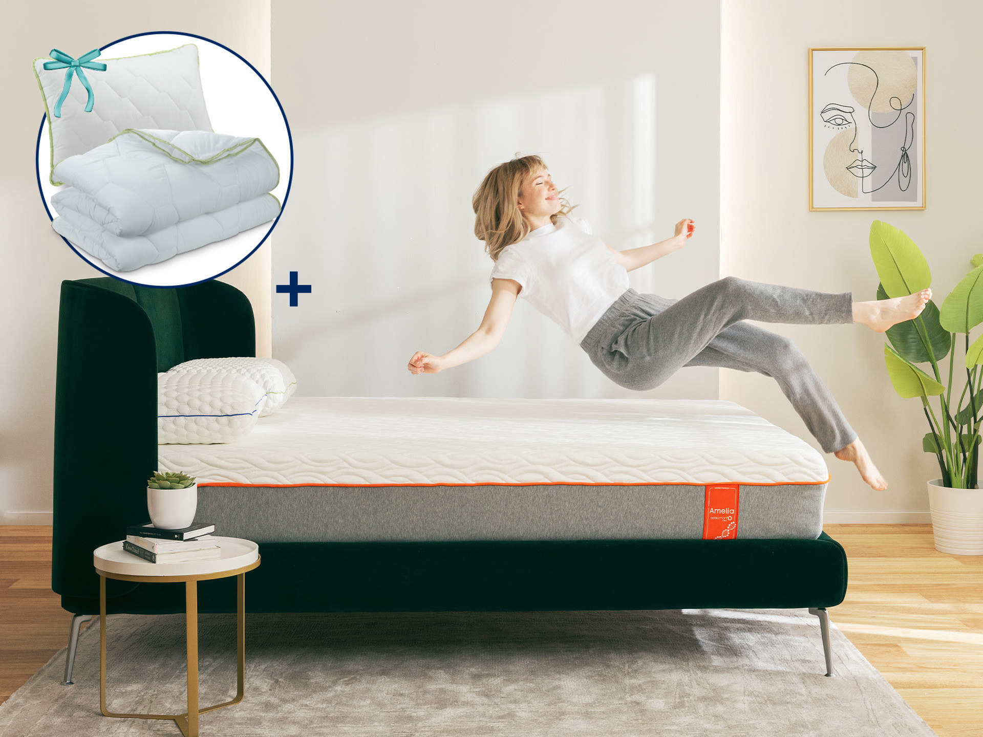 Saltea Dormeo DNA 21 cm. Tehnologie AI revoluționară, saltea complet personalizată, peste 1000 de combinații de confort, tehnologie Octaspring® premiată, zone individuale, spumă cu memorie