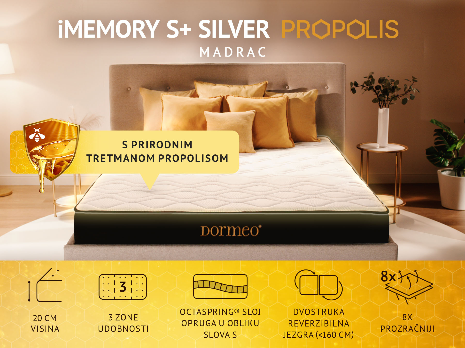 Madrac Dormeo iMemory S+ Silver Propolis