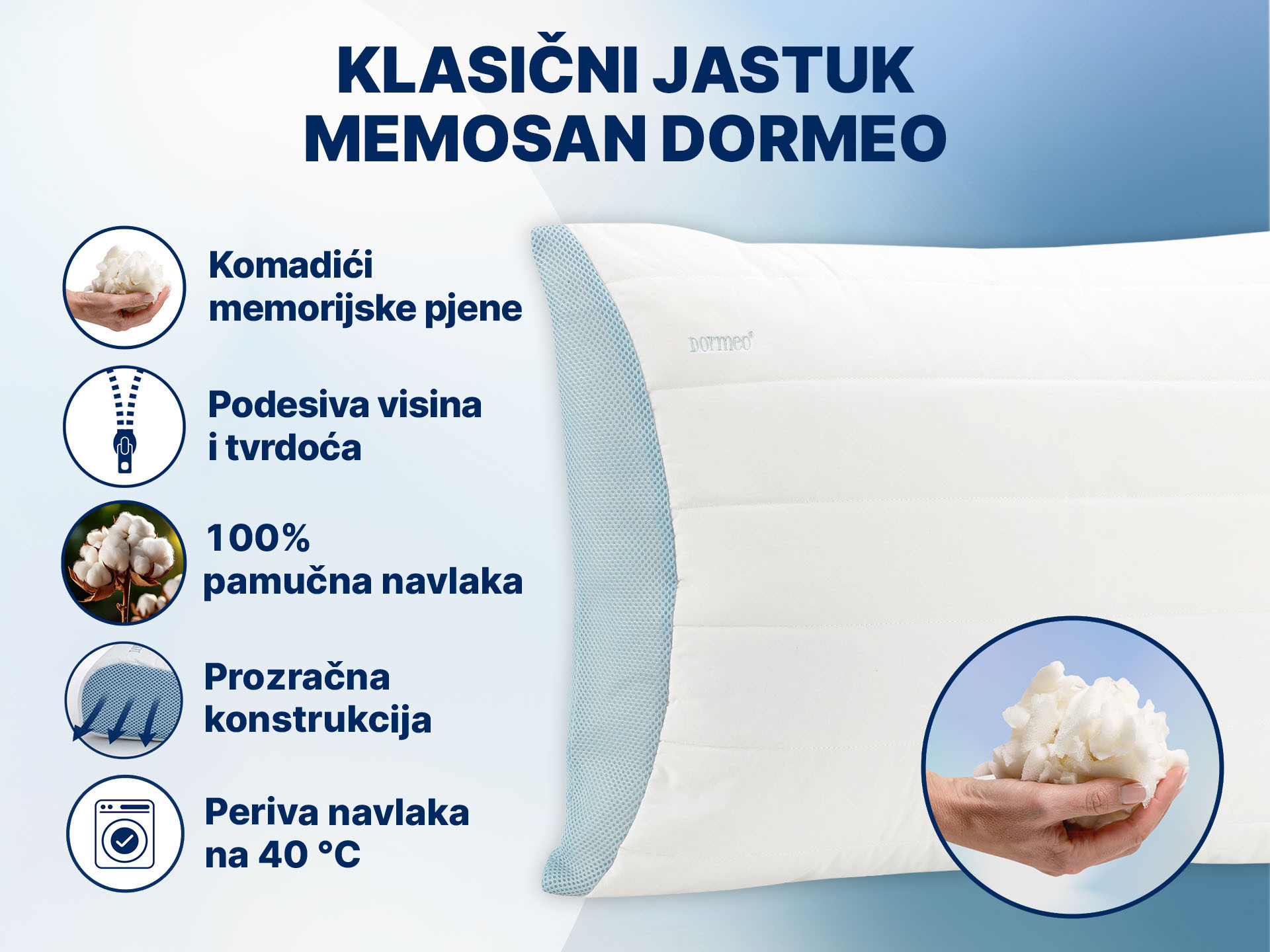 Klasični jastuk Memosan Dormeo