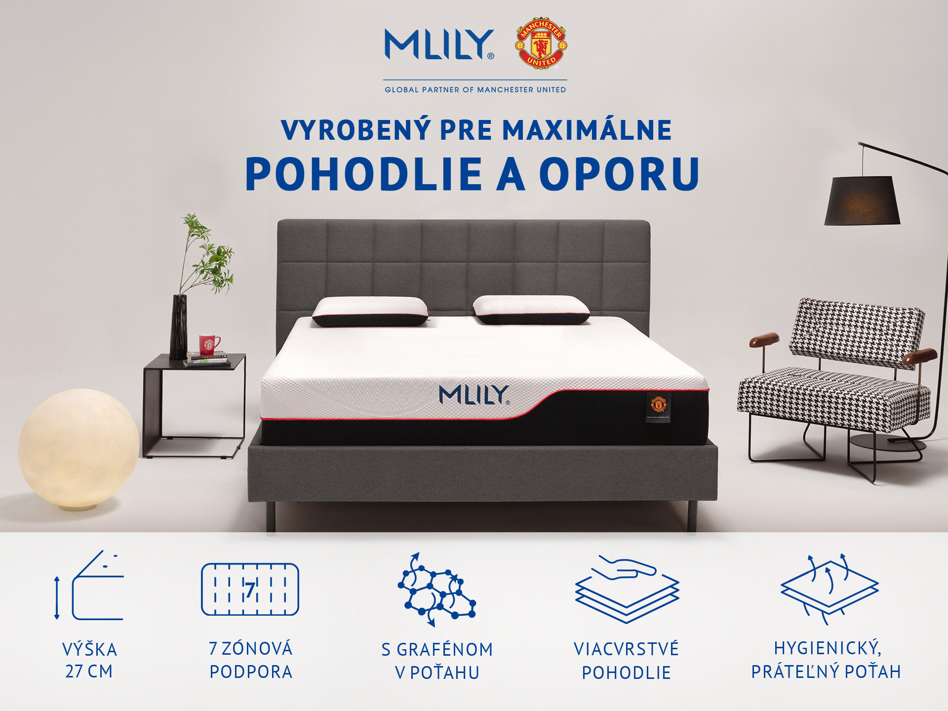 2x MLILY® MATRAC Manchester United SUPREME 90X200