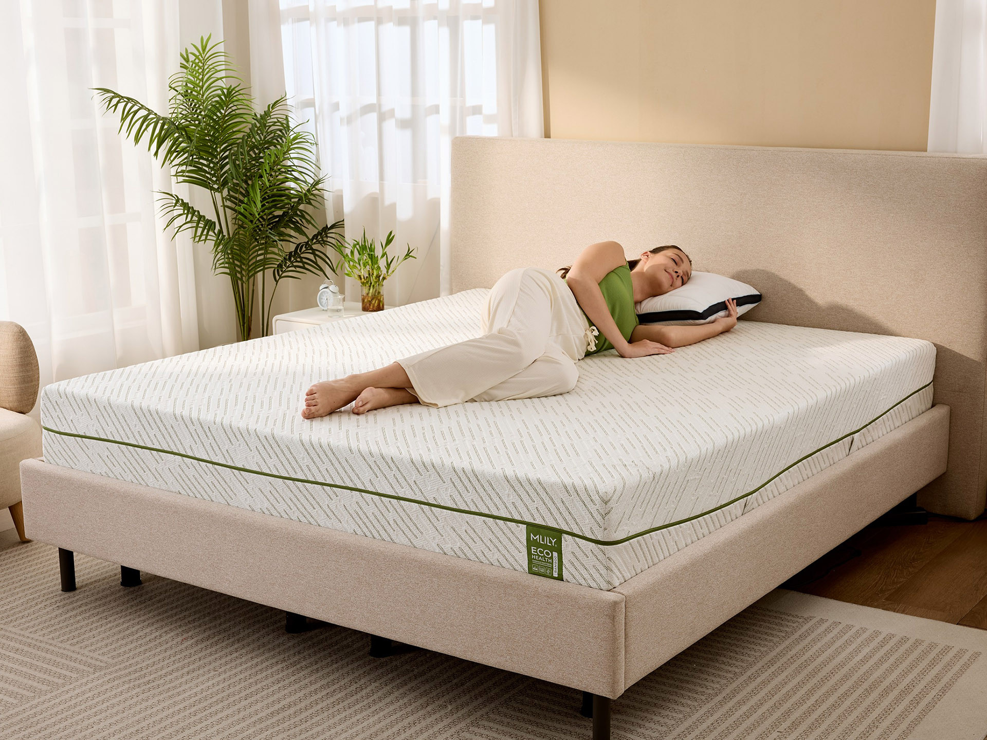 2x 90x200 cm matrac Mlily Bamboo Eco Health Embrace 24 cm. Stredne mäkký, bambusová viskóza, taštičkové pružiny, pamäťová pena