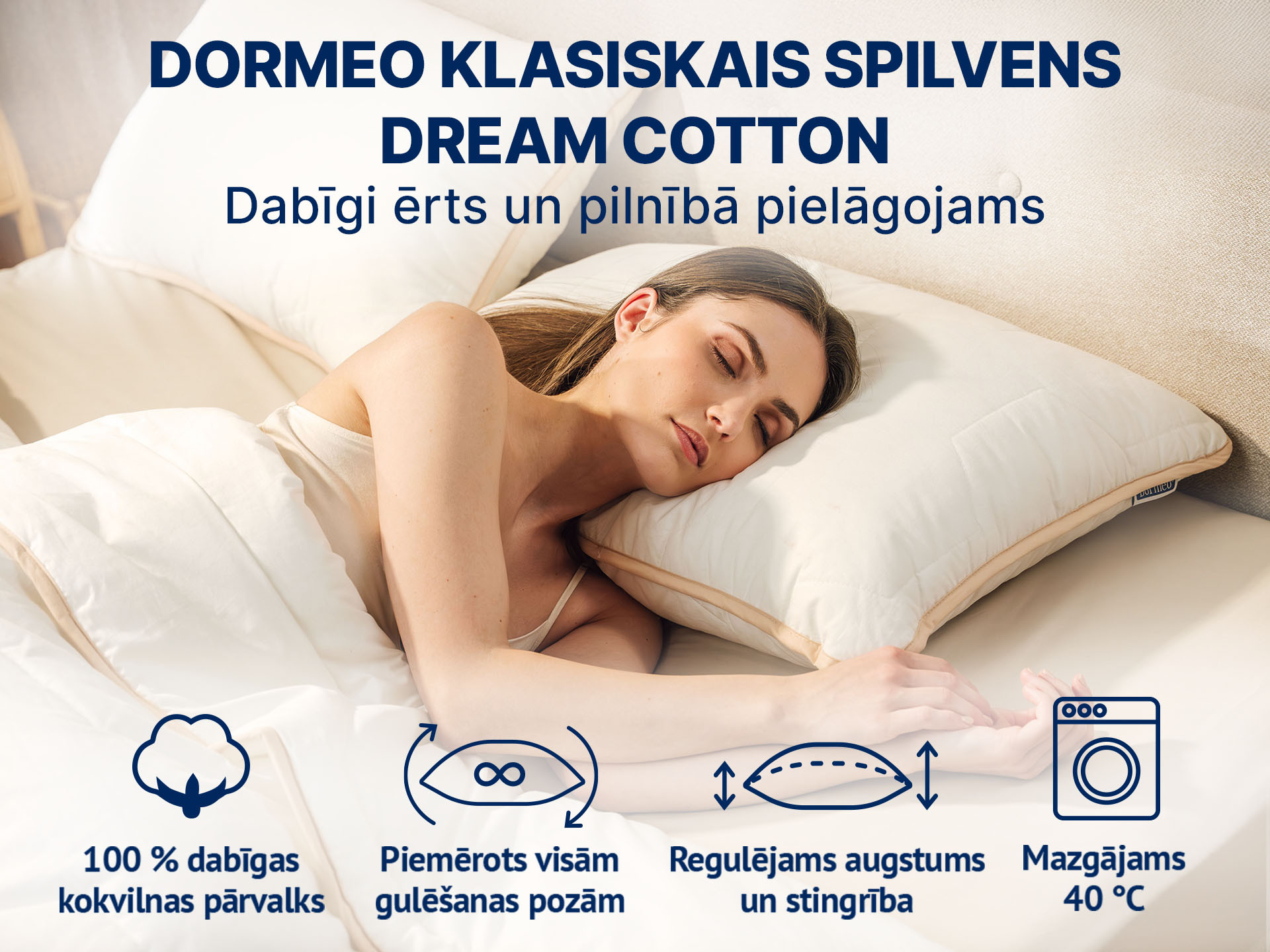 Dormeo spilvens Dream Cotton/kokvilnas