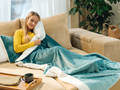 Komplet Dormeo Warm Hug turkizna