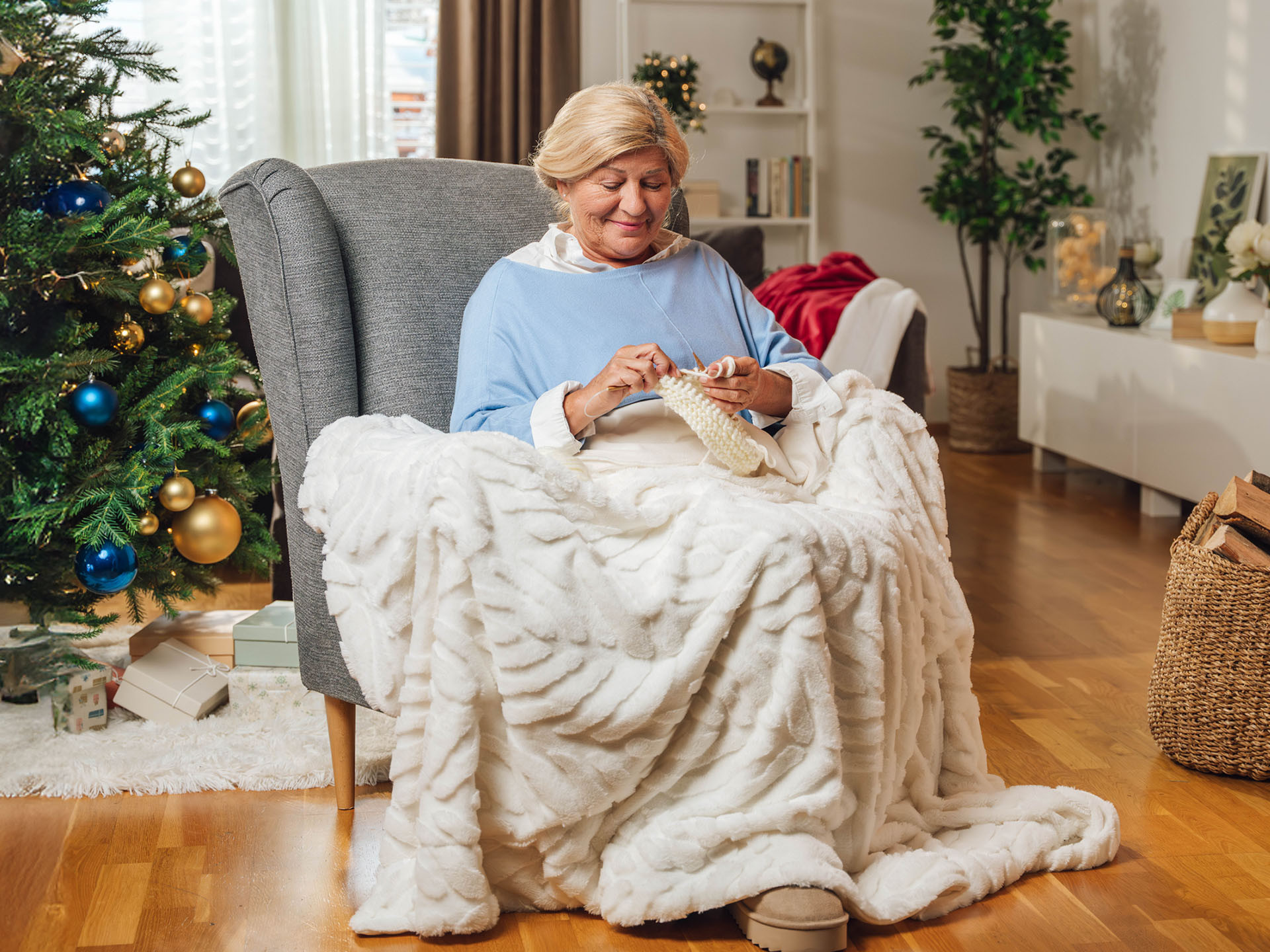 Komplet Dormeo Warm Hug Lux biserna