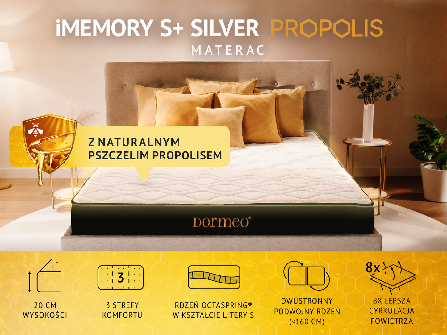 Matrace Dormeo iMemory S+ Silver Propolis