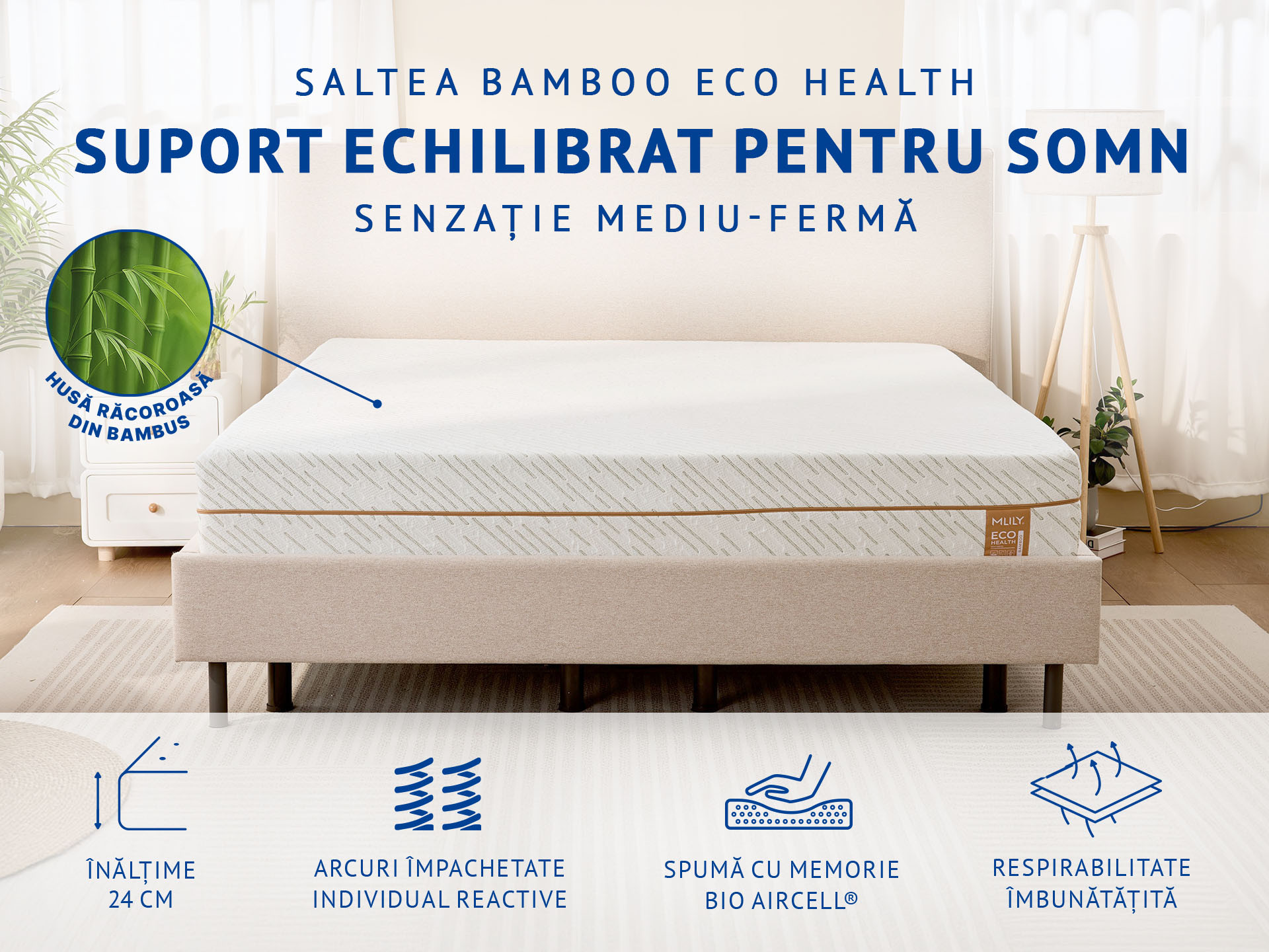 Saltea Mlily Bamboo Eco Health