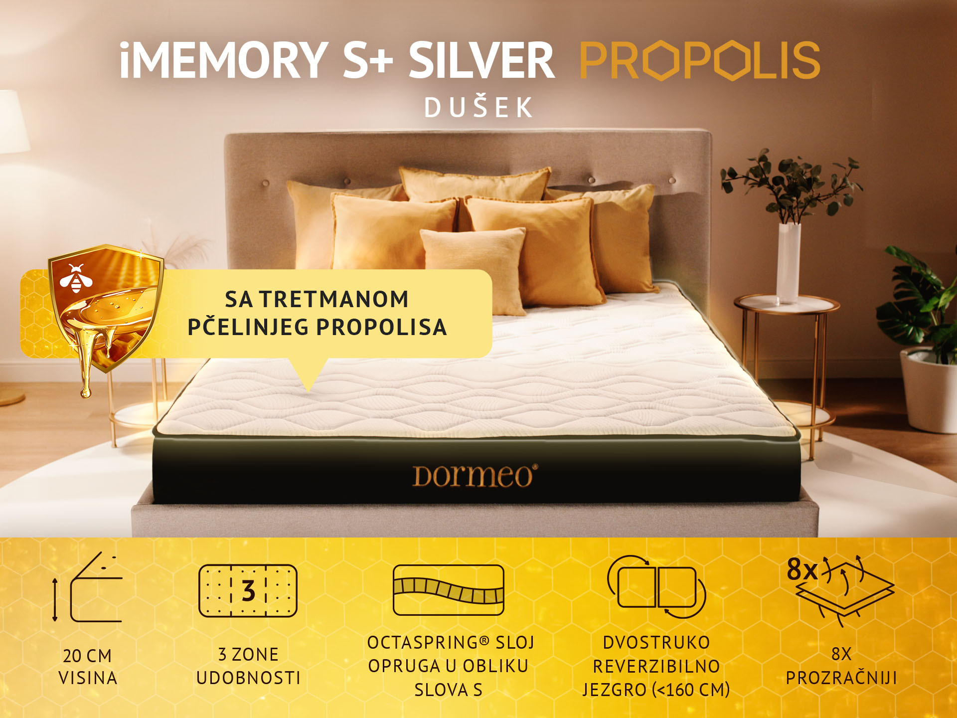 Dušek Dormeo iMemory S+ Silver Propolis