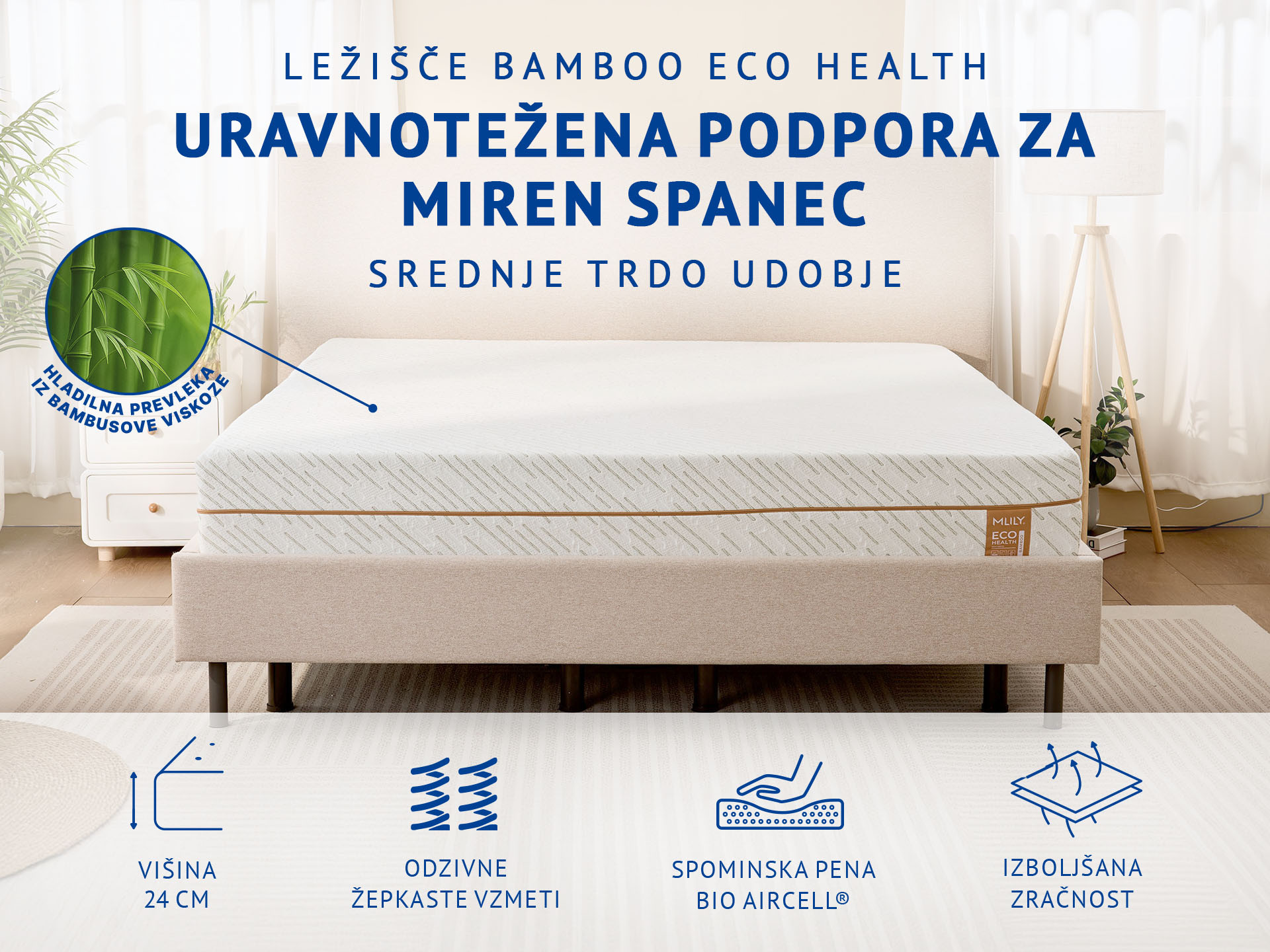 Ležišče Mlily Bamboo Eco Health