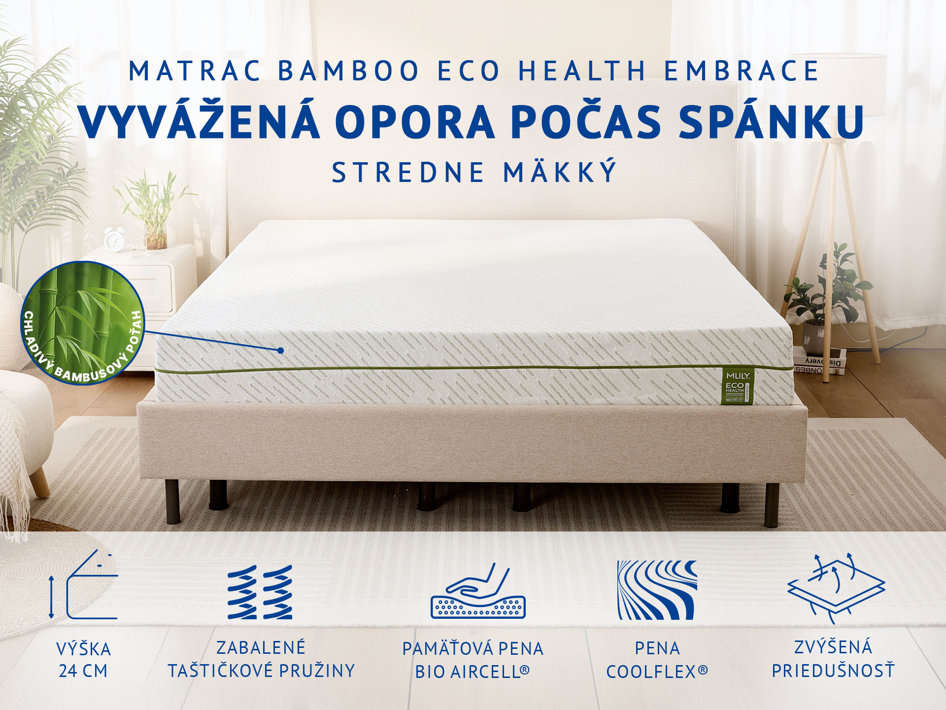 Matrac Mlily Bamboo Eco Health Embrace