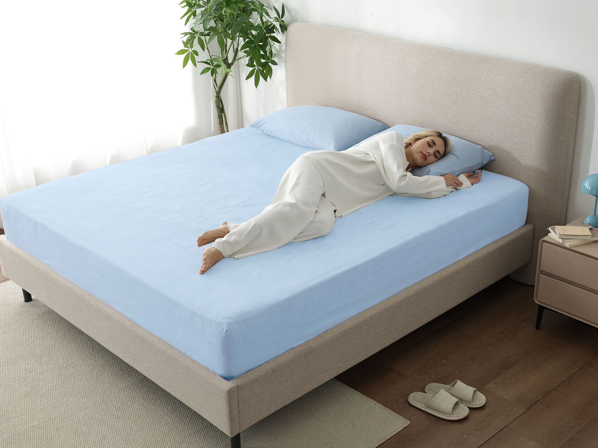 DORMEO CHLADICÍ NAPÍNACÍ PROSTĚRADLO BLUE