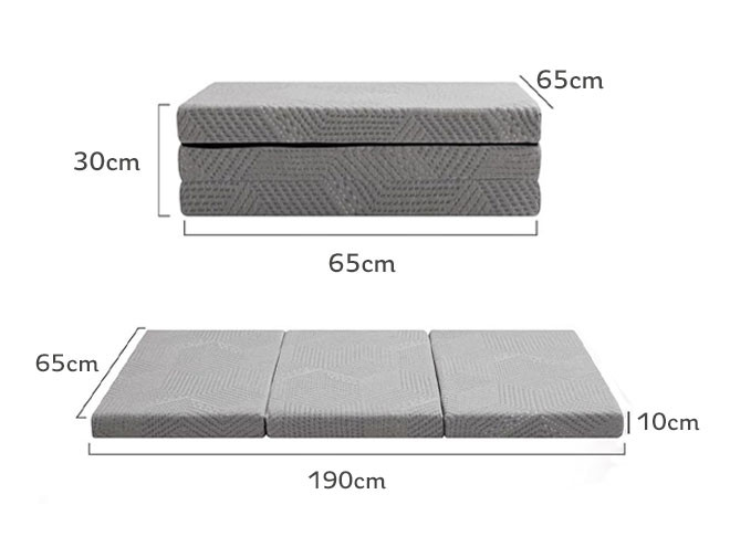 Kompaktowy składany materac Dormeo 190 x 65 x 10 cm
