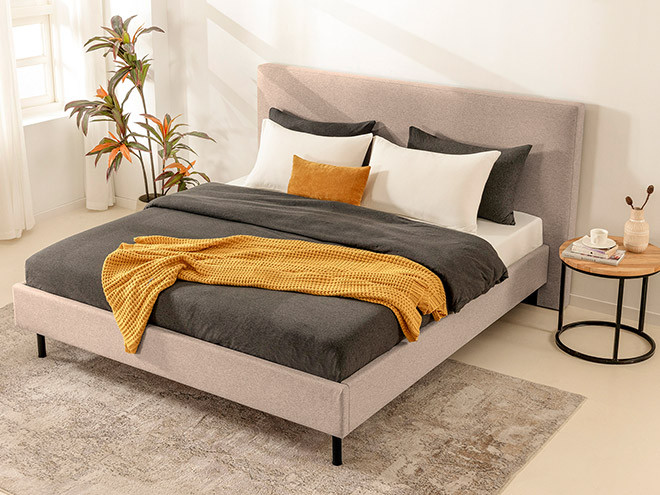 Dolce Pro Bed Frame Pure Beige