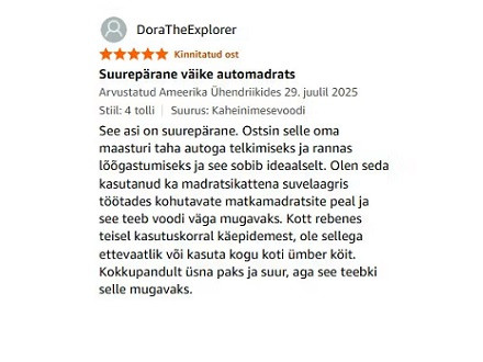 Dormeo memory foam kokkupandav madrats