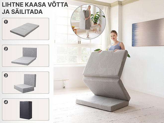 Dormeo memory foam kokkupandav madrats