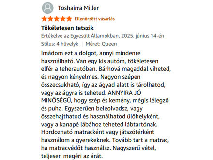 Dormeo Háromrészes memóriahab fedőmatrac 10 CM