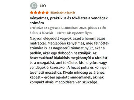 Dormeo Háromrészes memóriahab fedőmatrac 10 CM