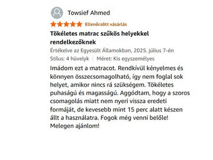 Dormeo Háromrészes memóriahab fedőmatrac 10 CM