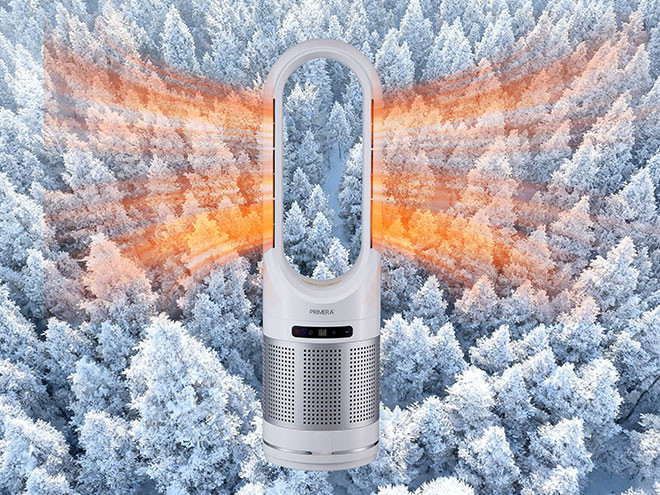 Primera siivetön tuuletin, lämmitin ja ilmanpuhdistin